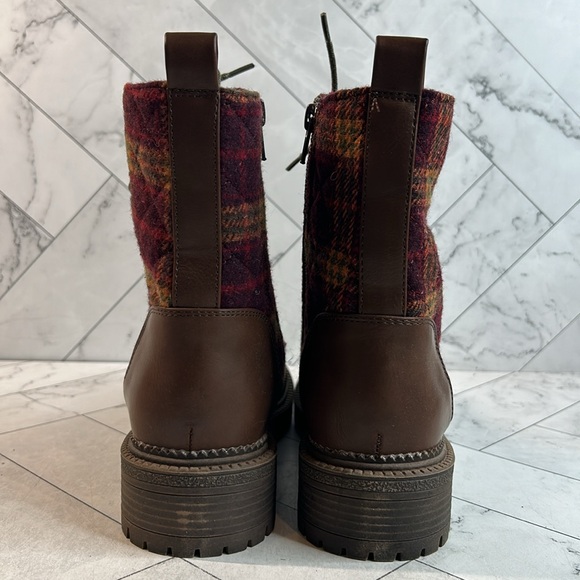 NWT Rock & Candy Max Women’s Flannel Plaid Pattern Boot  Side Zip Shoes 7M - Picture 4 of 9
